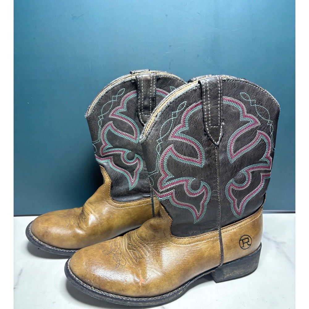 Roper Little Kids Size 2 Cowboy Boots Brown Western 09-018-1222-1226